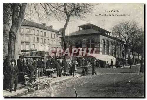 Cartes postales Caen Le Marche de la Poissonnerie TOP