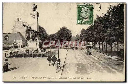 Ansichtskarte AK Caen Monument des Enfants du Calvados et le Boulevard