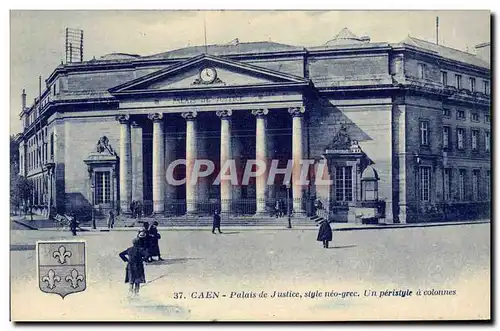 Cartes postales Caen Palais de Justice style neo grec Un peristyle a colonnes