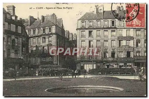 Ansichtskarte AK Caen Square et Place St Pierre