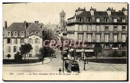 Cartes postales Caen La Place Alexandre lll et la Rue St Jean