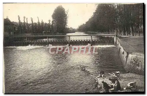 Ansichtskarte AK Caen Les ecluses de l&#39Orne Lavandieres