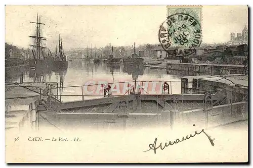 Cartes postales Caen Le Port Bateaux Ecluses