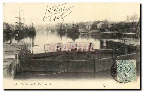 Cartes postales Caen Le Port Bateaux Ecluses