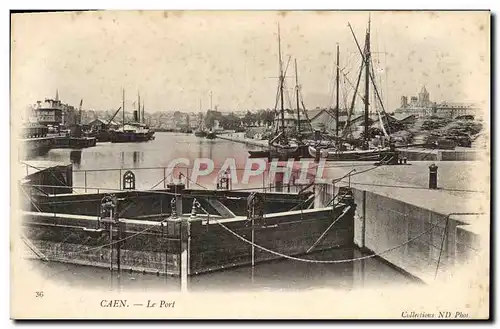 Ansichtskarte AK Caen Le Port Bateaux