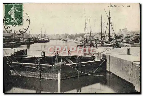 Ansichtskarte AK Caen Le Port Bateaux