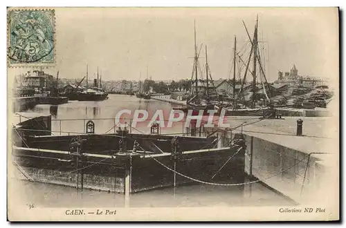 Ansichtskarte AK Caen Le Port Bateaux