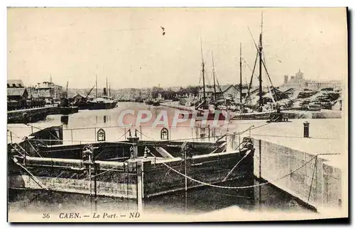 Ansichtskarte AK Caen Le Port Bateaux