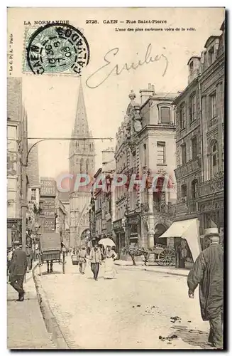 Cartes postales Caen La Rue Saint Pierre