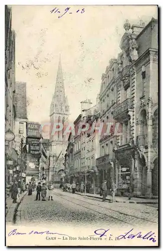 Cartes postales Caen La Rue Saint Pierre