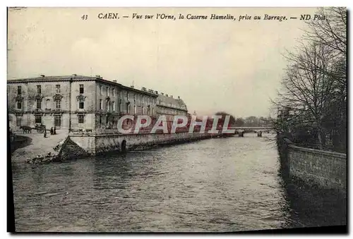 Ansichtskarte AK Caen Vu sur l&#39Orne la Caserne Hamelin prise au Barrage