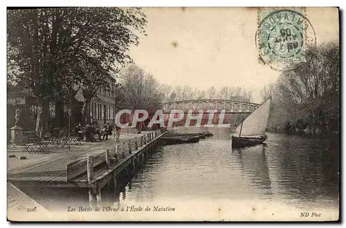 Cartes postales Les Bords de l&#39Orne a l&#39Ecole de Natation