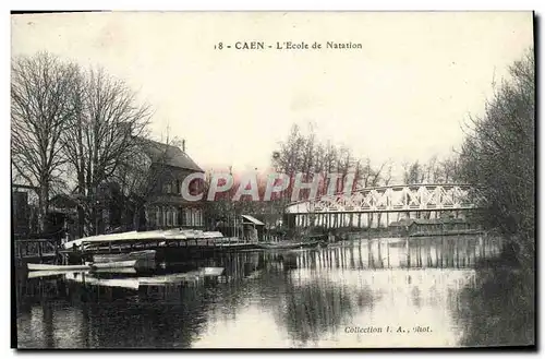 Ansichtskarte AK Caen L&#39Ecole de Natation