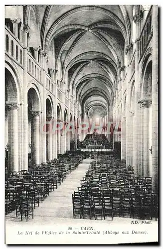 Ansichtskarte AK Caen La Nef de l&#39Eglise de la Sainte Trinite Abbaye aux Dames