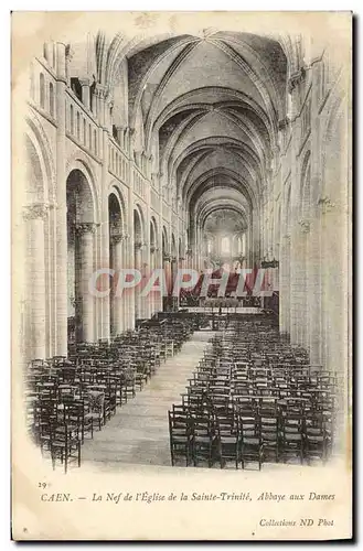 Ansichtskarte AK Caen La Nef de l&#39Eglise de la Sainte Trinite Abbaye aux Dames