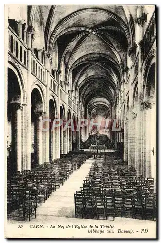 Ansichtskarte AK Caen La Nef de l&#39Eglise de la Sainte Trinite Abbaye aux Dames