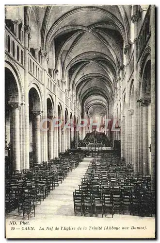 Cartes postales Caen La Nef de l&#39Eglise de la Trinite Abbaye Aux Dames