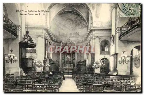 Cartes postales Caen Interieur de L&#39Eglise Notre Dame