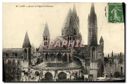 Ansichtskarte AK Caen Abside de l&#39Eglise St Etienne