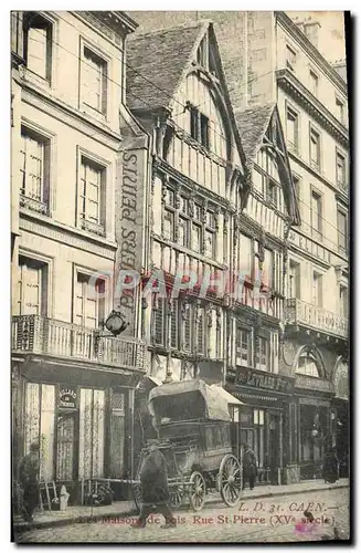 Cartes postales Caen Vieilles Maisons de bois Rue Sainte Pierre Levrard