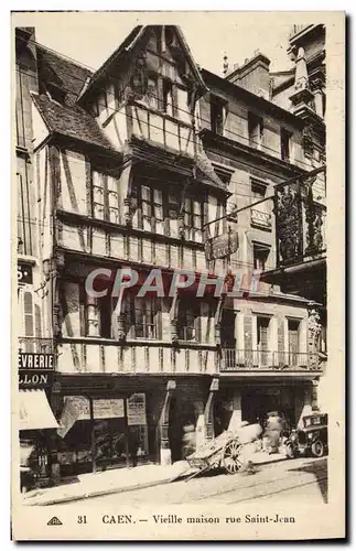 Ansichtskarte AK Caen Vieille Maison Rue St Jean