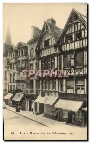 Ansichtskarte AK Caen Maisons de la Rue Saint Pierre Evrard