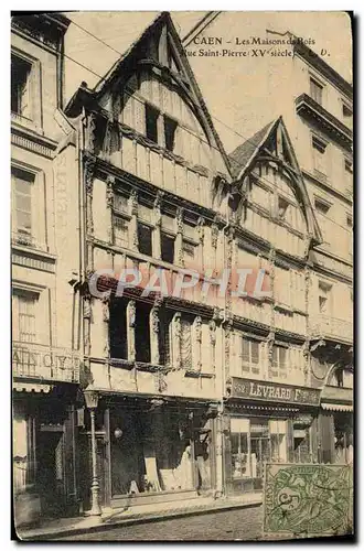 Ansichtskarte AK Caen Les Maisons de Bois Rue Saint Pierre Levrard