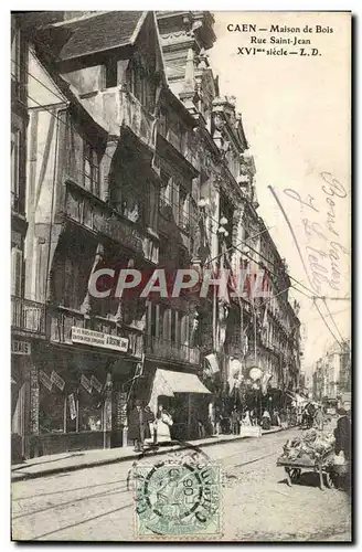 Ansichtskarte AK Caen Maisons de Bois Rue Saint Jean