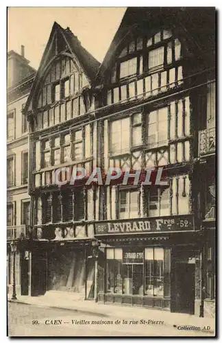 Cartes postales Caen Vieilles Maisons de la rue St Pierre Levrard