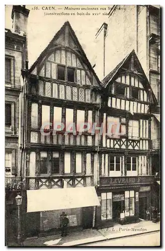 Cartes postales Caen Maisons anciennes rue St Pierre Levrard