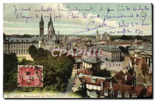 Cartes postales Caen Panorama pris du Vieux St Etienne