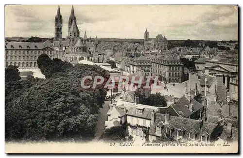 Ansichtskarte AK Caen Panorama pris du Vieux Saint Etienne