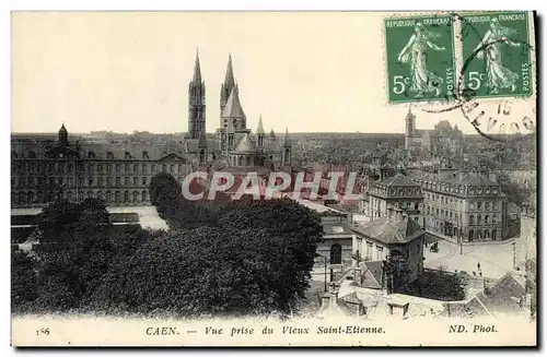 Cartes postales Caen Vue prise du Vieux Saint Etienne