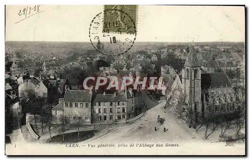 Cartes postales Caen Vue generale prise de l&#39Abbaye aux Dames