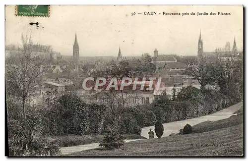 Cartes postales Caen Panorama pris du Jardin des Plantes