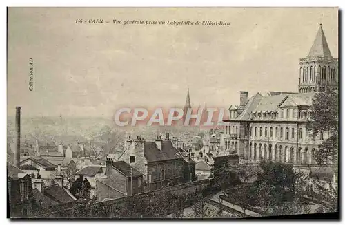 Ansichtskarte AK Caen Vue generale prise du Labyrlnthe de l&#39Hotel Dieu