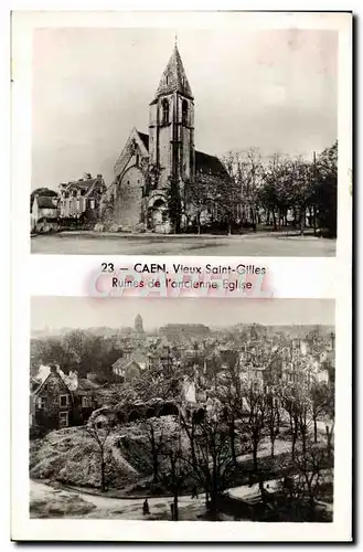 Moderne Karte Caen Vieux Saint Gilles Ruines de l&#39ancienne Eglise Militaria