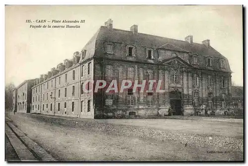 Cartes postales Caen Place Alexandre lll Facade de la caserne Hamelin Militaria