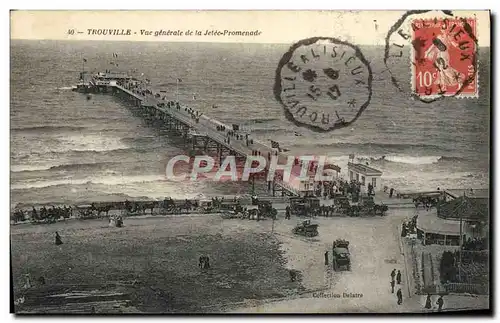 Cartes postales Trouville Vue Generale de la Jetee Promenade