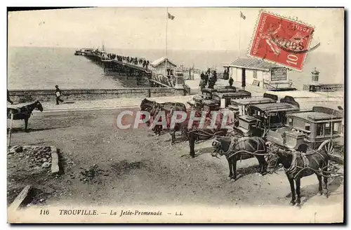Cartes postales Trouville La Jetee Promenade Caleches Chevaux