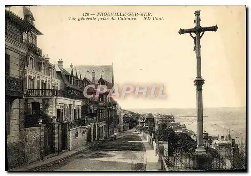 Ansichtskarte AK Trouville sur Mer Vue generale prise du Calvaire