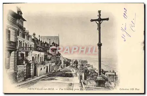 Cartes postales Trouville sur Mer Vue generale prise du Calvaire