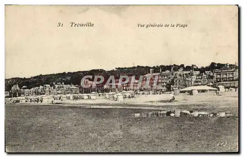 Cartes postales Trouville Vue generale de la Plage