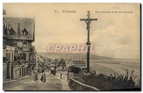 Ansichtskarte AK Trouville Vue generale prise du Calvaire