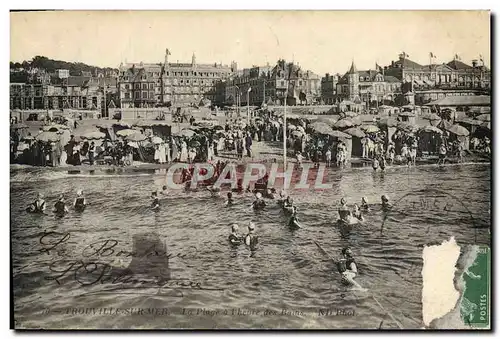 Cartes postales Trouville sur Mer La plage a l&#39heure des bains