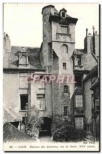 Cartes postales Caen Maison des quatrans rue de geole