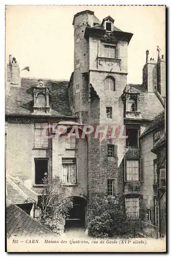 Cartes postales Caen Maison des quatrans rue de geole