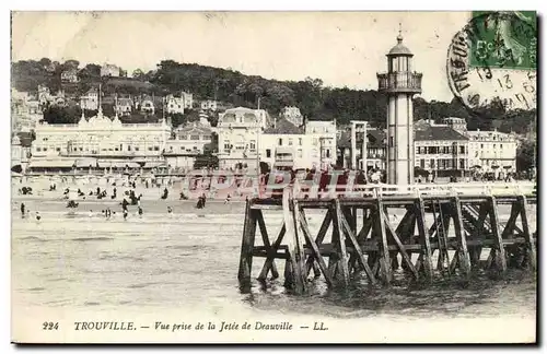 Cartes postales Trouville Vue prise de la jetee de Deauville