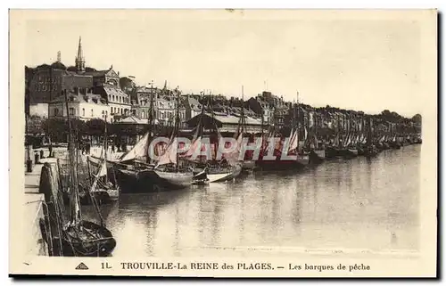 Ansichtskarte AK Trouville La reine des plages les barques de peche Bateaux