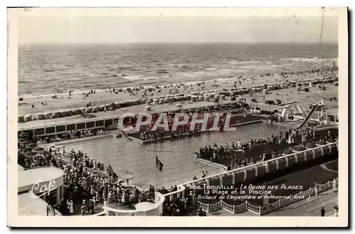 Cartes postales Trouville La Reine des plages la plage et la piscine